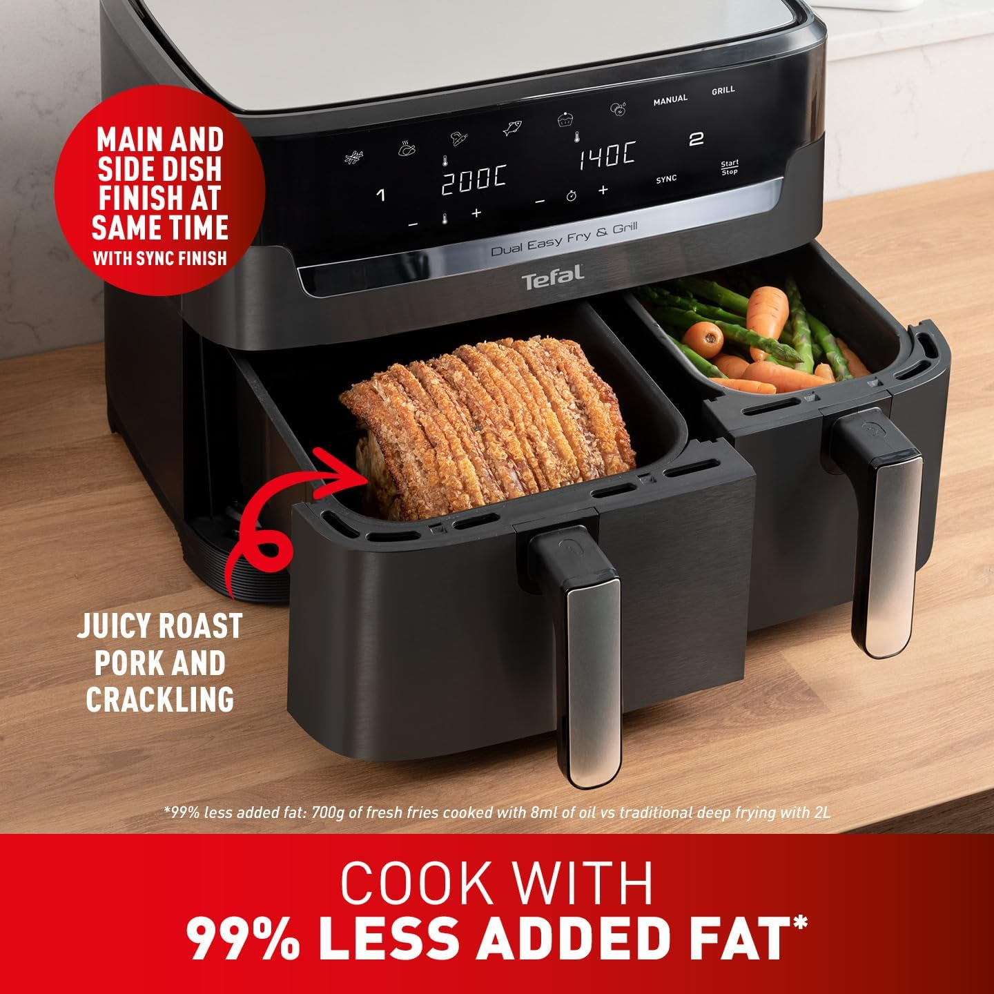 TEFAL Dual Easy Fry & Grill Air Fryer 8.3 L