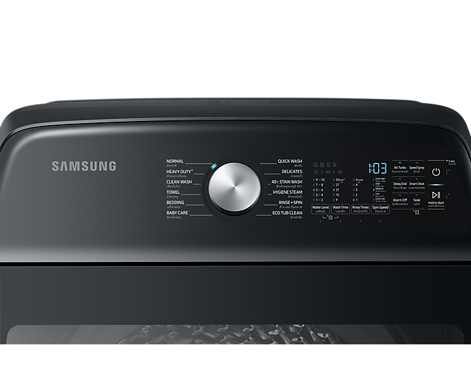 Samsung Top Loading Washer 700 RPM 12 Programs Black - 22kg