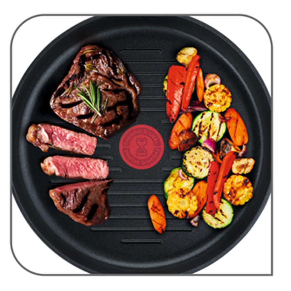 Tefal E2294074 G6 Unlimited Round Grillpan Cast Aluminum 26 cm