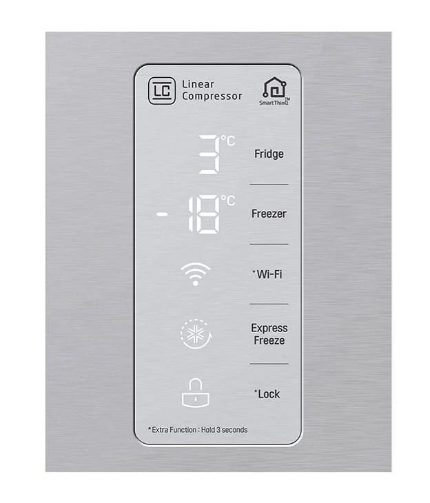 LG  Refrigerator 4 Doors 725L Silver -GCB-244PN