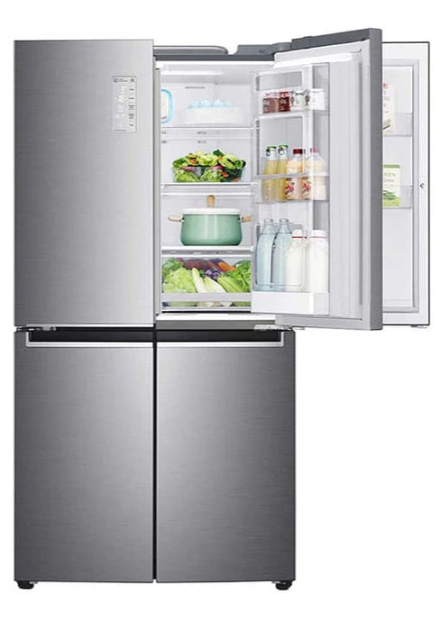 LG  Refrigerator 4Doors 27Cft Door-In-Door Noble Steel Inverter - GRD-274PN