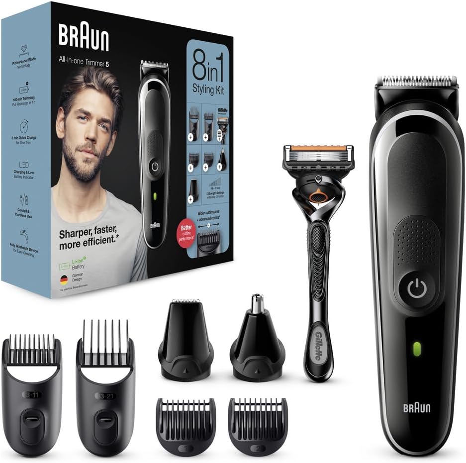 Braun All-in-One trimmer 5 for Face, Hair, and Body