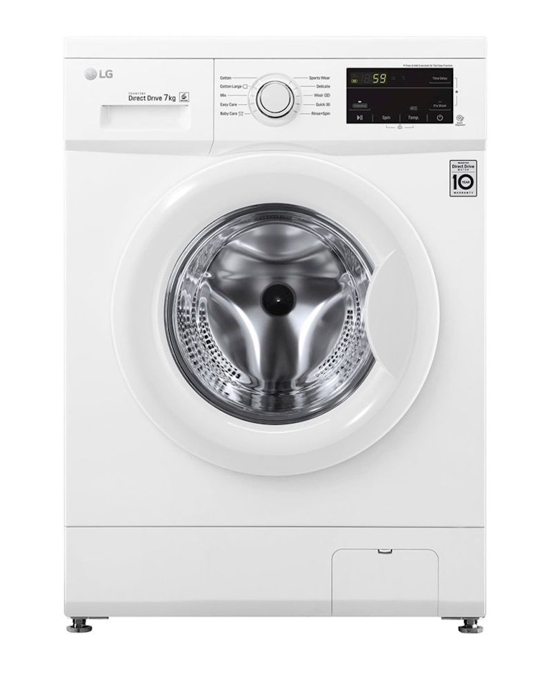 LG  Front Load Washer Direct Drive 6 Motion Inverter 7 Kg White-WJ3H20NQP