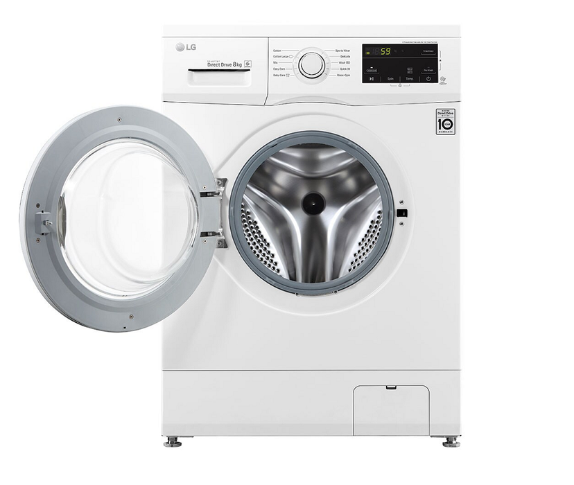 LG  Front Load Washing Machine Direct Drive 8 Kg White -WJ3H20NTP