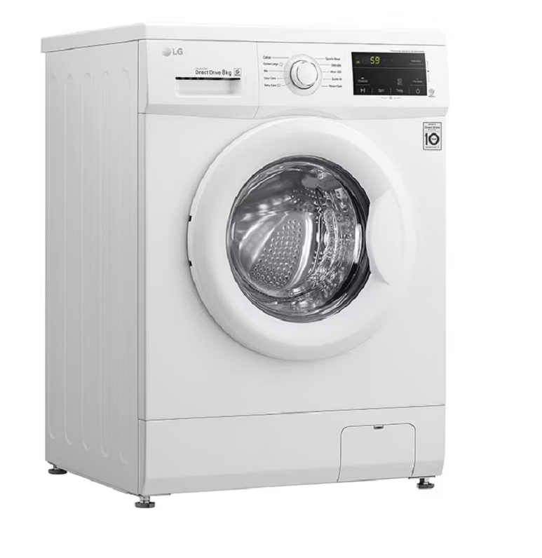 LG  Front Load Washing Machine Direct Drive 8 Kg White -WJ3H20NTP