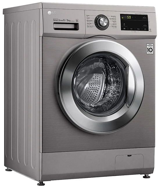 LG  Front Load Washer Dryer Inverter Direct Drive 8/5 Kg Steam Thinq™ -F4J3TMG5P