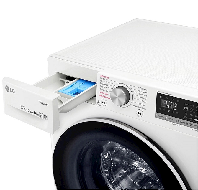 LG  Front Load Washing Machine Ai Direct Drive Motor, Steam, White Color - 15/8Kg