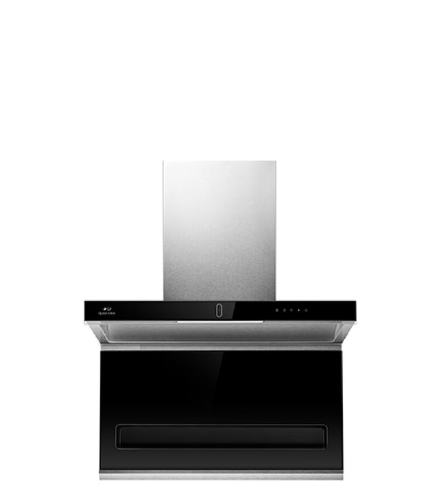 Queenchef Decorative 2020 Black Glass Hood 90 Cm