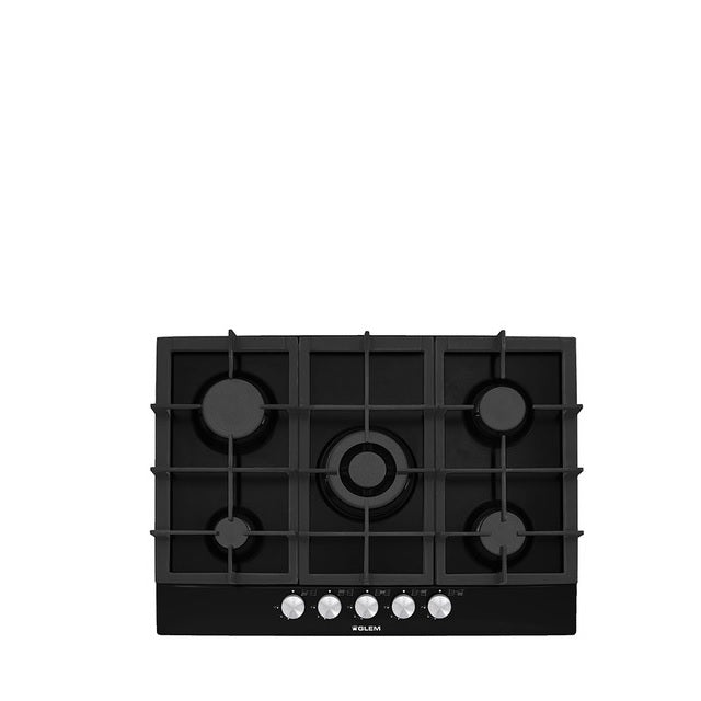 Glem Gas Gas Hob 70 cm black,  5 gas burners