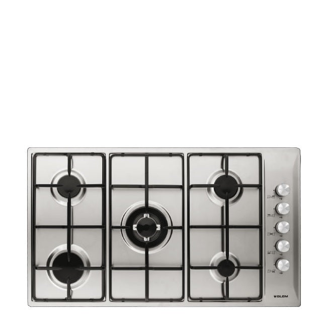 Glem Gas Gas Hob 90 cm,  5 gas burners,  Side controls