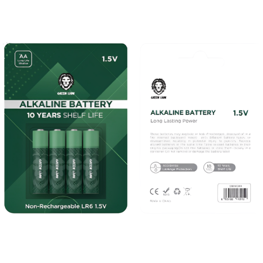 Green Lion Non-Rechargeable Battery AA 1.6V Alkaline Battery