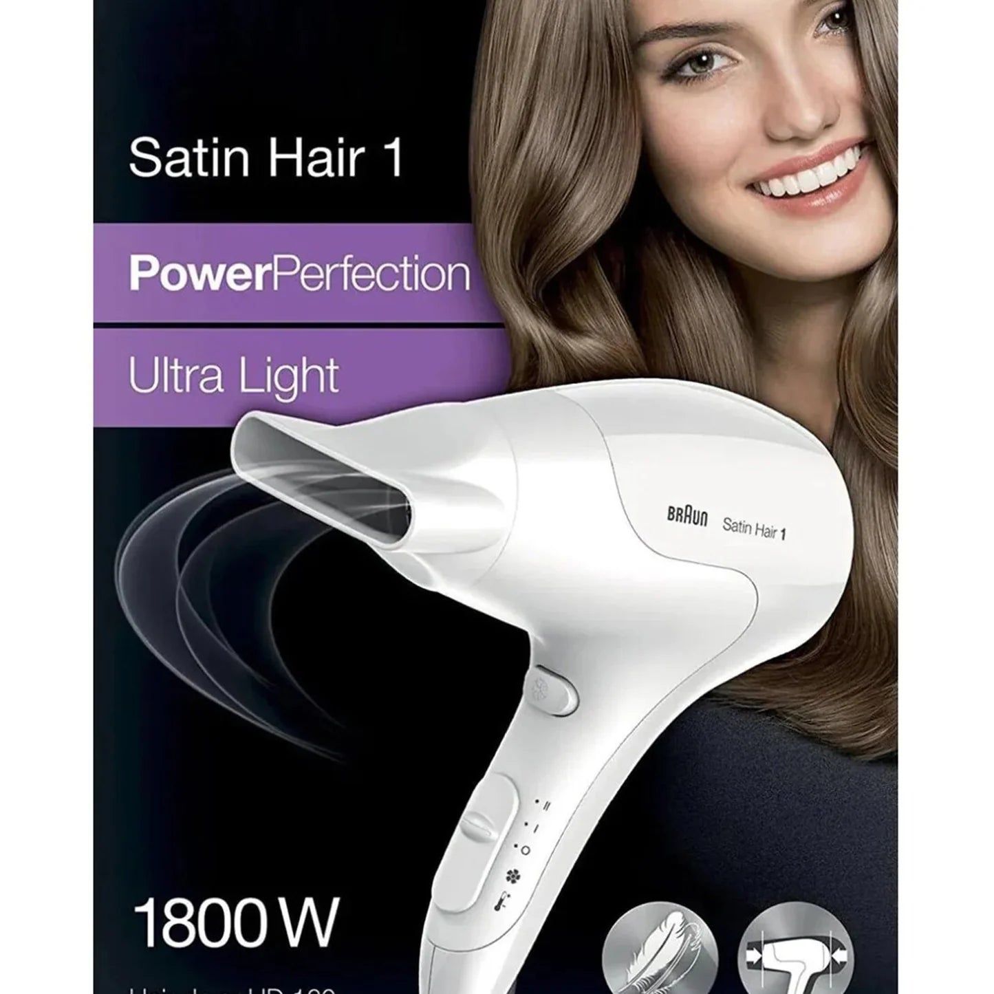Braun Satin Hair 1 PowerPerfection Dryer HD180, Styling Nozzle