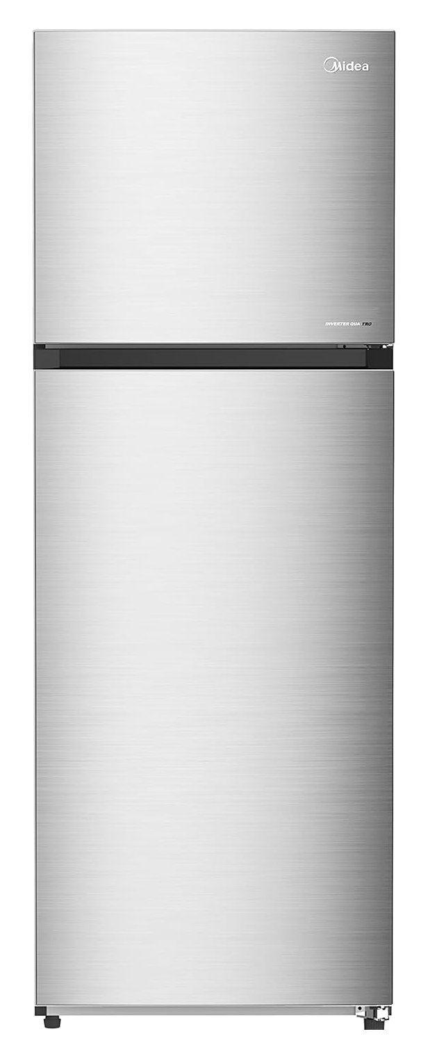 Midea Refrigerator , 2 Doors, Blue Steel Color , Inverter