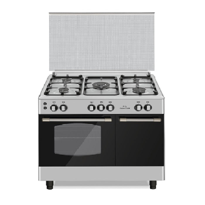 Queenchef Gas Cooker 90 CM Stainless Steel Semi Pro