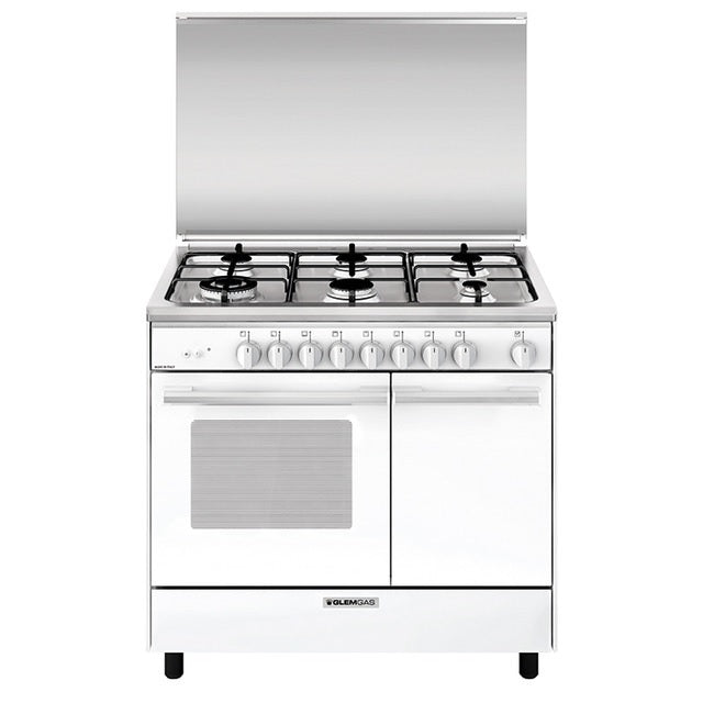 Glem Gas 90 Cm Gas Oven With Gas Grill, 6 burners, 1 triple ring