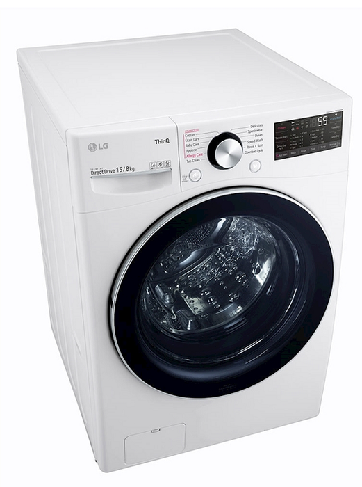 LG  Front Load Washer Dryer Ai Direct Drive 15/8 Kg  White