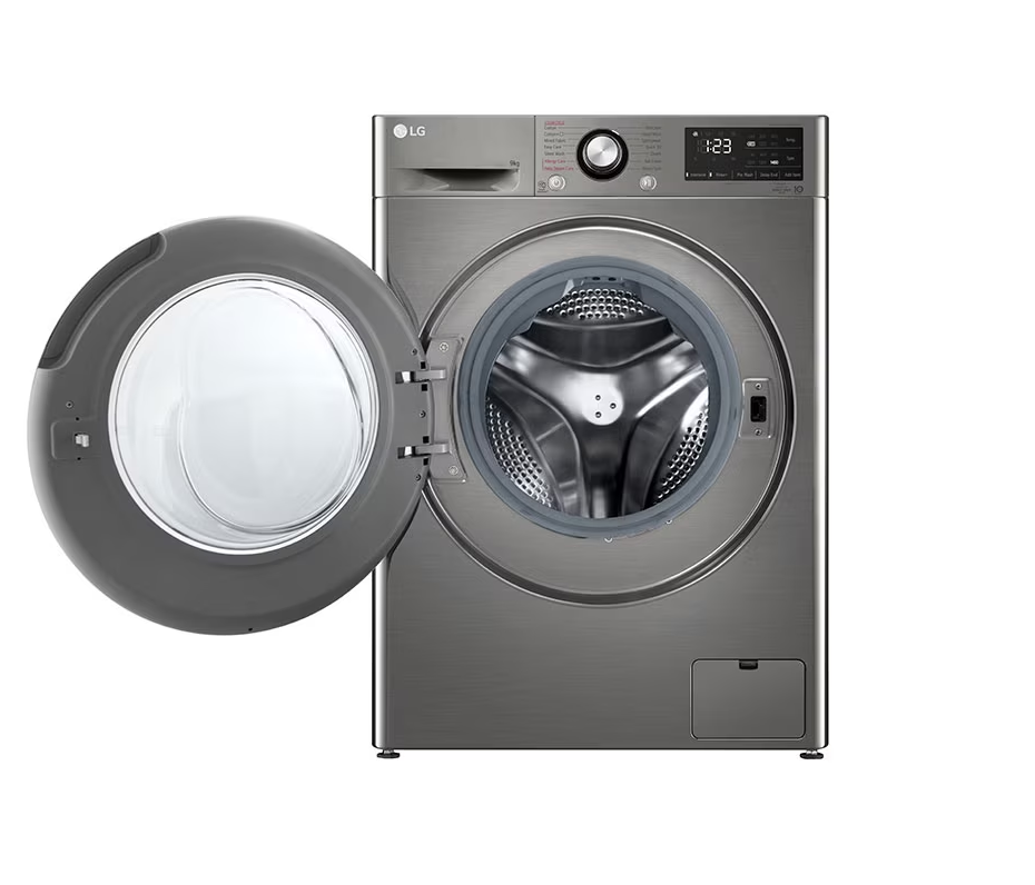 LG  Front Load Washing Machine Direct Drive 9 Kg Platinum Silver - F4R3VYL6P