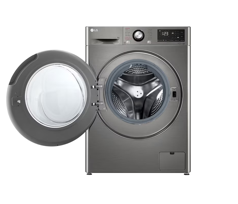 LG  Front Load Washing Machine Direct Drive 9 Kg Platinum Silver - F4R3VYL6P
