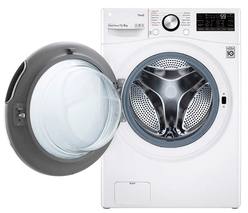LG  Front Load Washer Dryer Ai Direct Drive 15/8 Kg  White