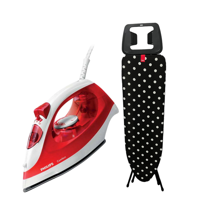 JATA Premiere Ironing Board + Philips steam Iron BUNDLE