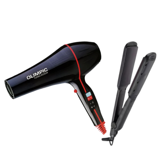 Olimpic Hair Dryer + Hair Straightener BUNDLE