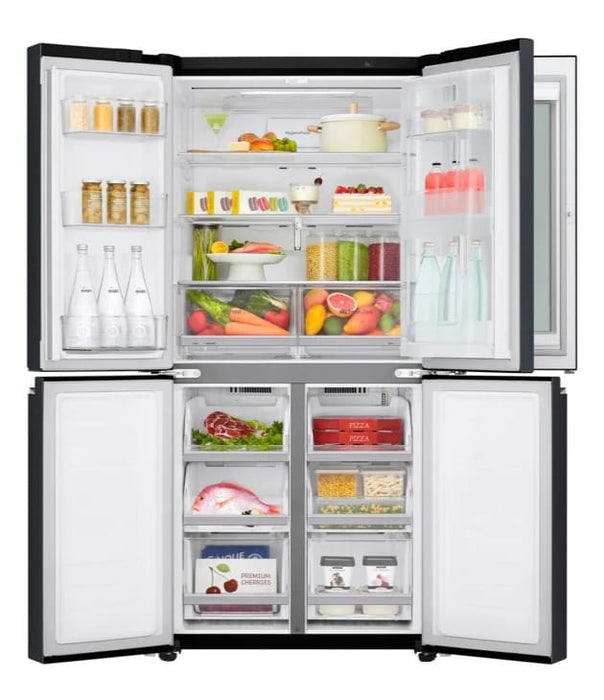 LG  Refrigerator 4Doors Black Matte Linear Cooling Smart Inverter - GC-Q22FTBKL
