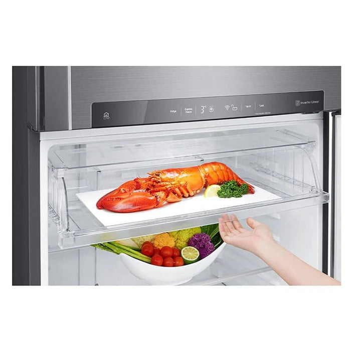 LG  Refrigerator 25Ft Linear & Door Cooling Silver Inverter - GR-H802HMHZ