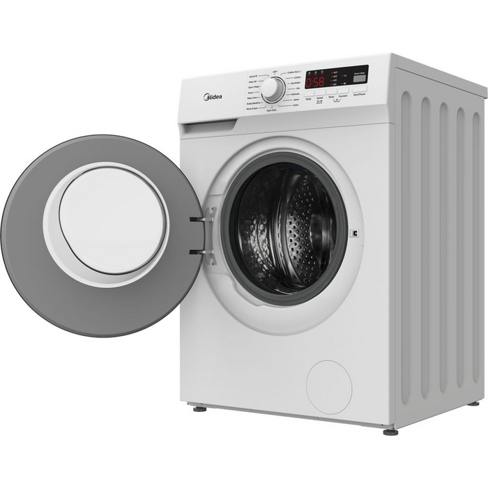 Midea, Washing Machine, 7 KG, White/Black Door