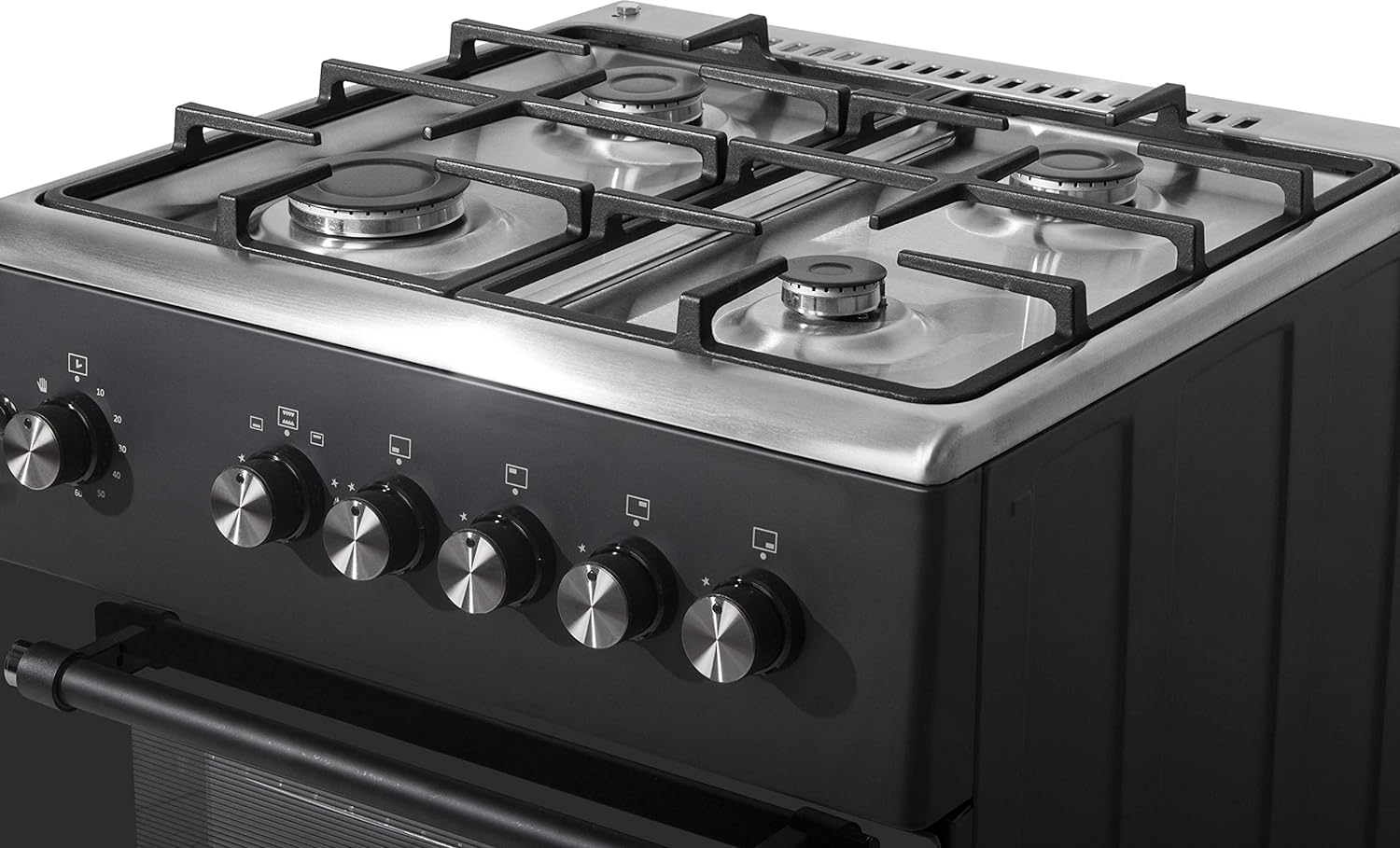 General Gold (Ferre) Gas Cooker Black 4 Burners H86.9xW59.7xD63.4cm