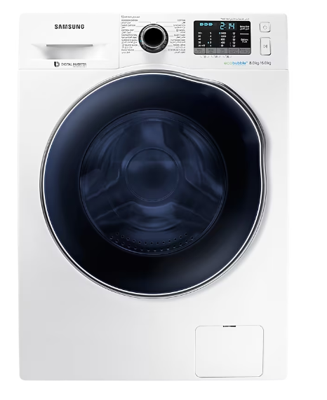 Samsung Front Load Washer Dryer Combo White - 8/6 Kg