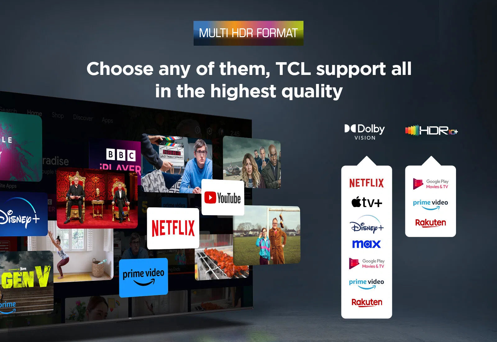 TCL P7K-UK QLED, Direct LED TV, 4K HDR TV, Smart TV Powered by Google TV