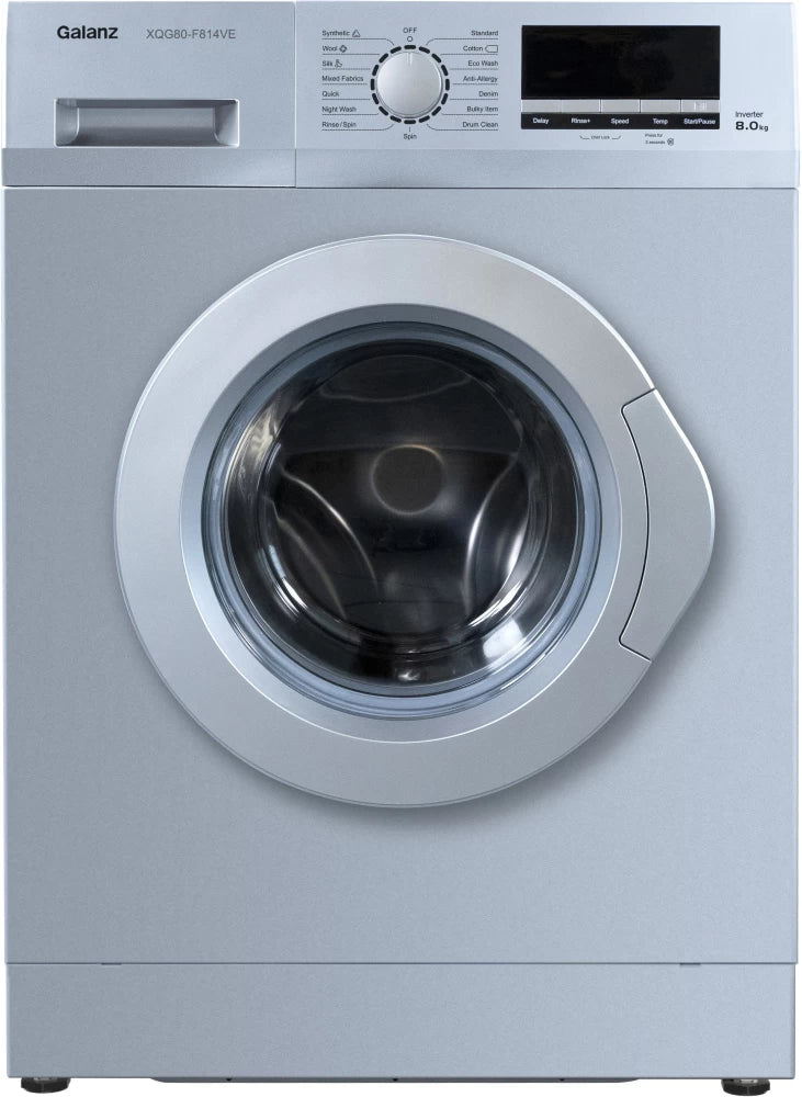 Galanz 8 kg Front Load Washing Machine Silver